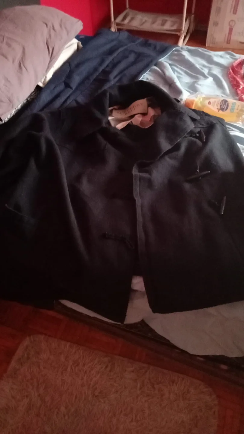 Black toggle coat thumbnail