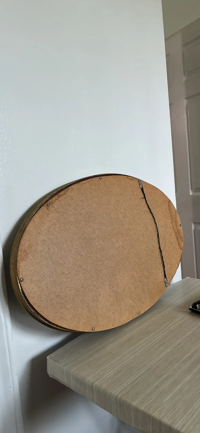 Antique oval orange wall mirror image indicator(3)