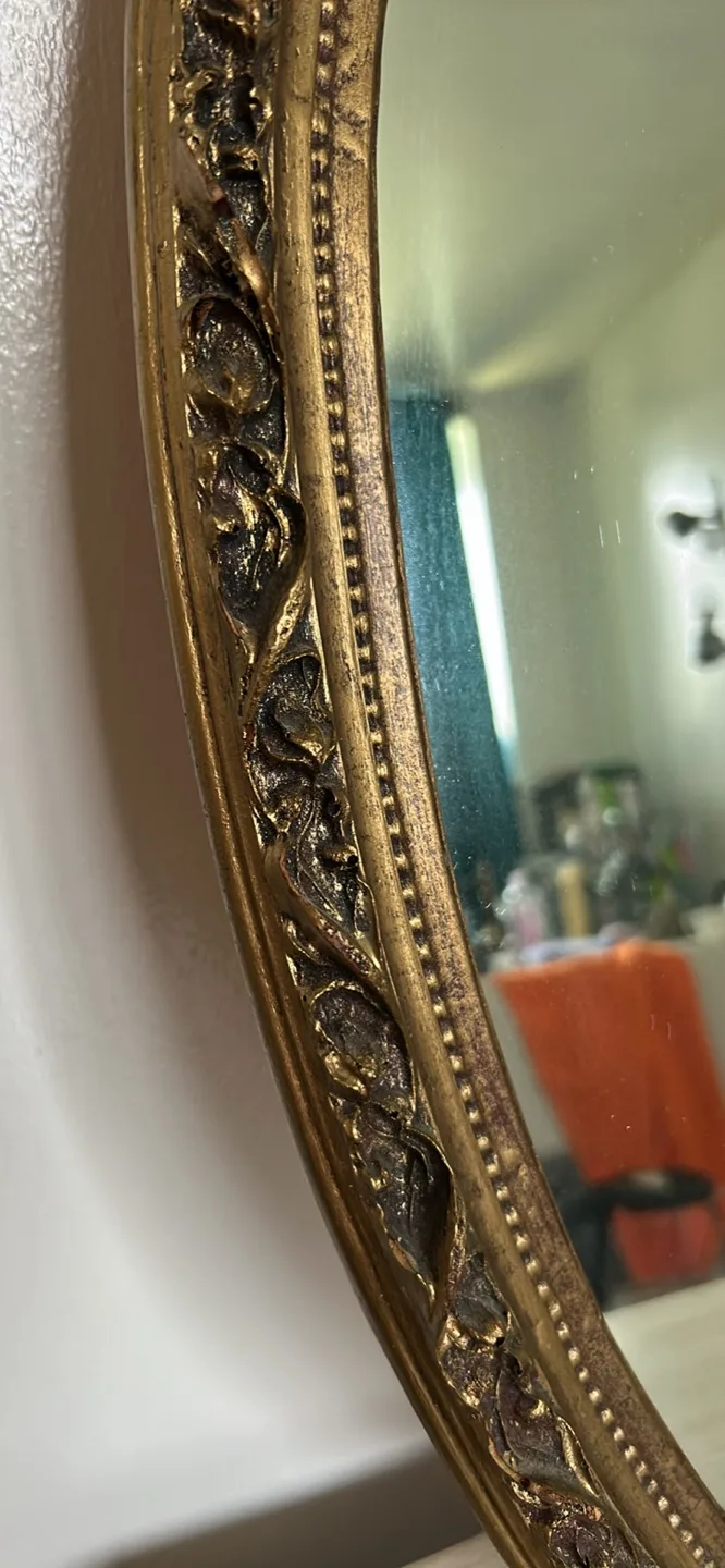 Antique oval orange wall mirror image indicator(5)