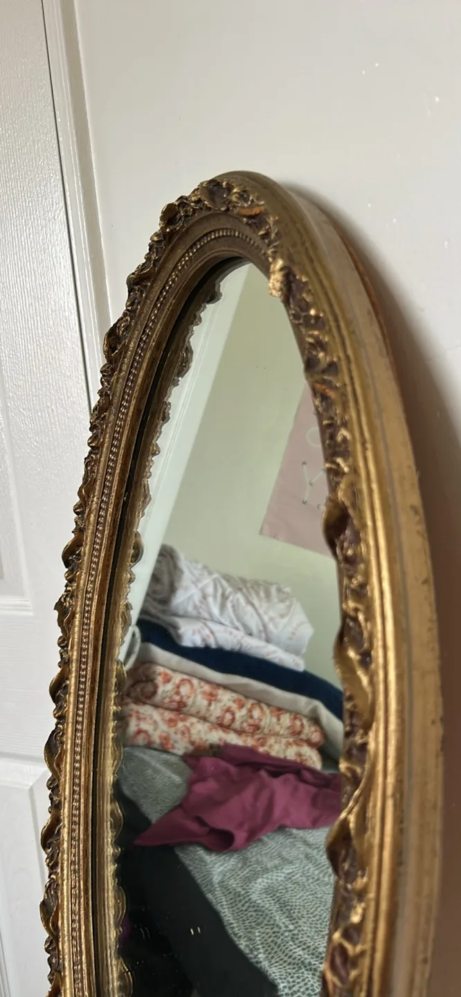 Antique oval orange wall mirror image indicator(6)