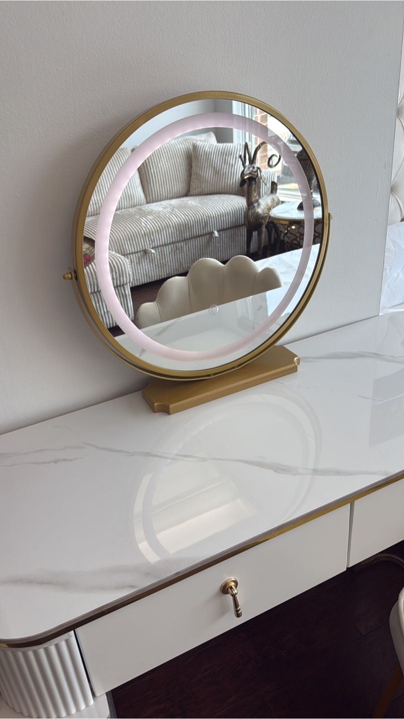 Vanity Table Set with Light Up Mirror and chair - photo 3