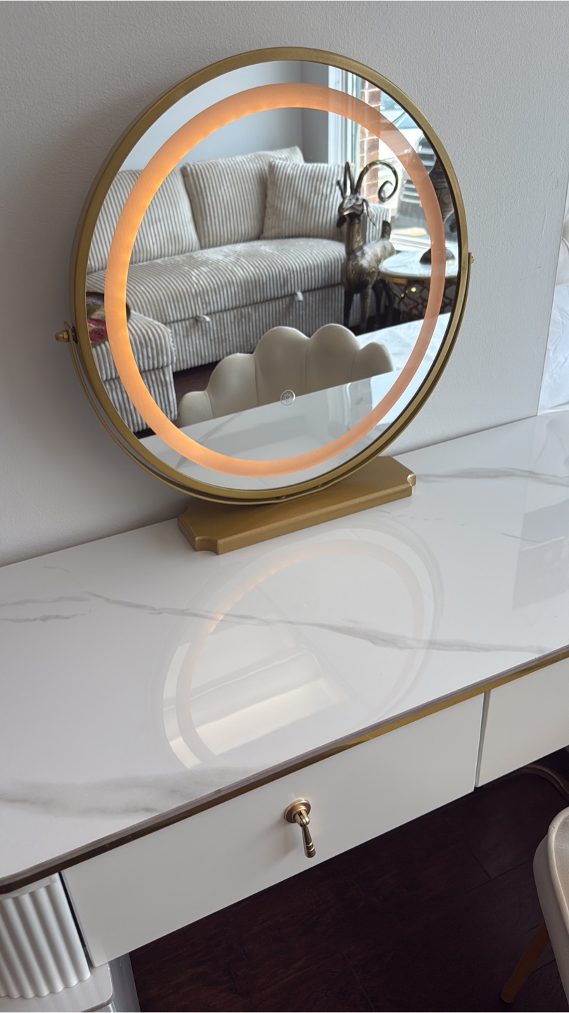 Vanity Table Set with Light Up Mirror and chair - photo 2