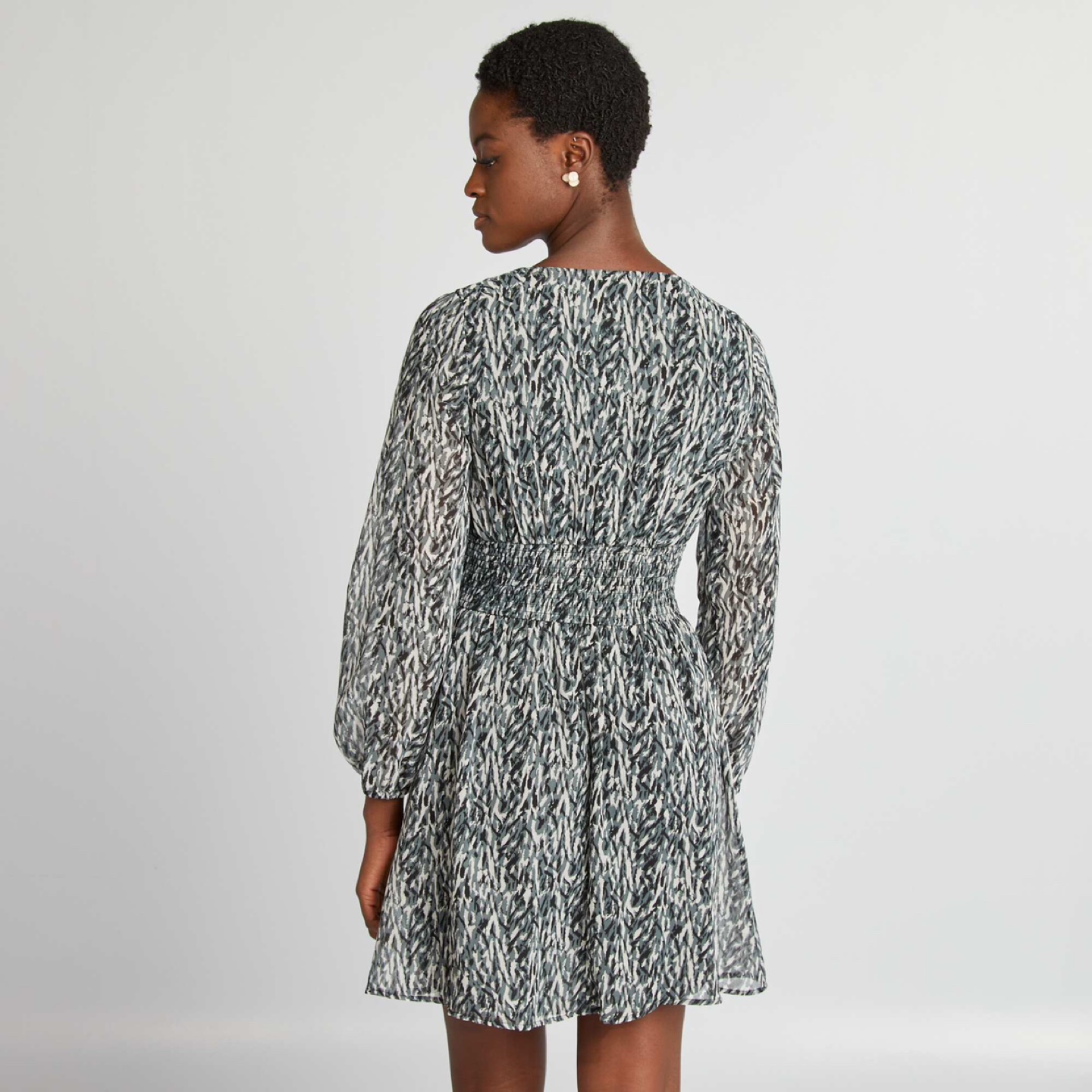 Black and White Patterned Dress - photo 2
