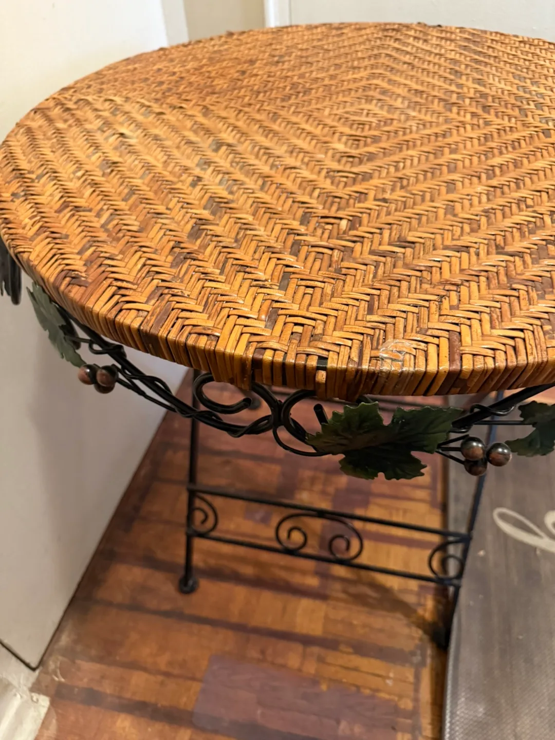 Wicker Top Side Table thumbnail