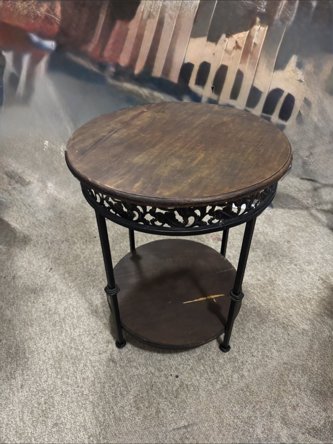 Ornate Metal Side Table