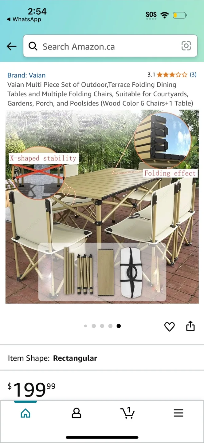 Outdoor Dining Set with Table and Chairs image indicator(2)