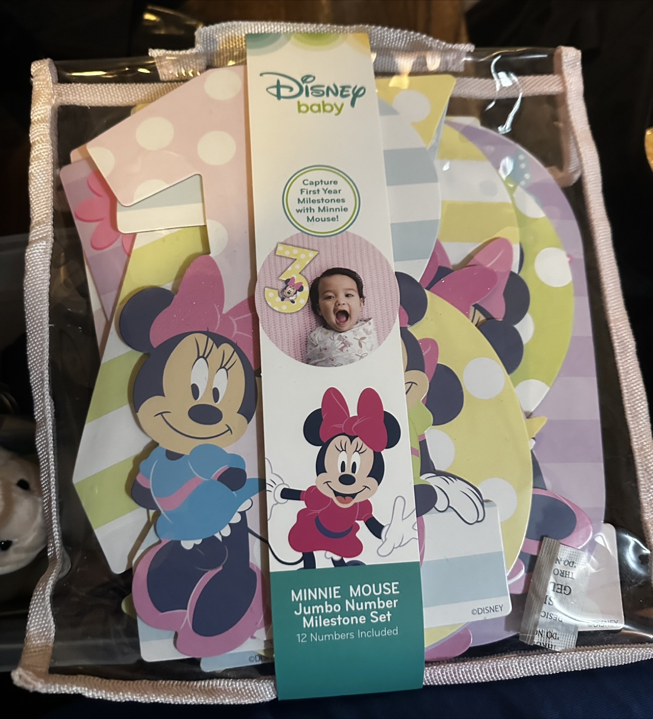 Official Disney Minnie Mouse Jumbo Baby Milestone Set BNIB