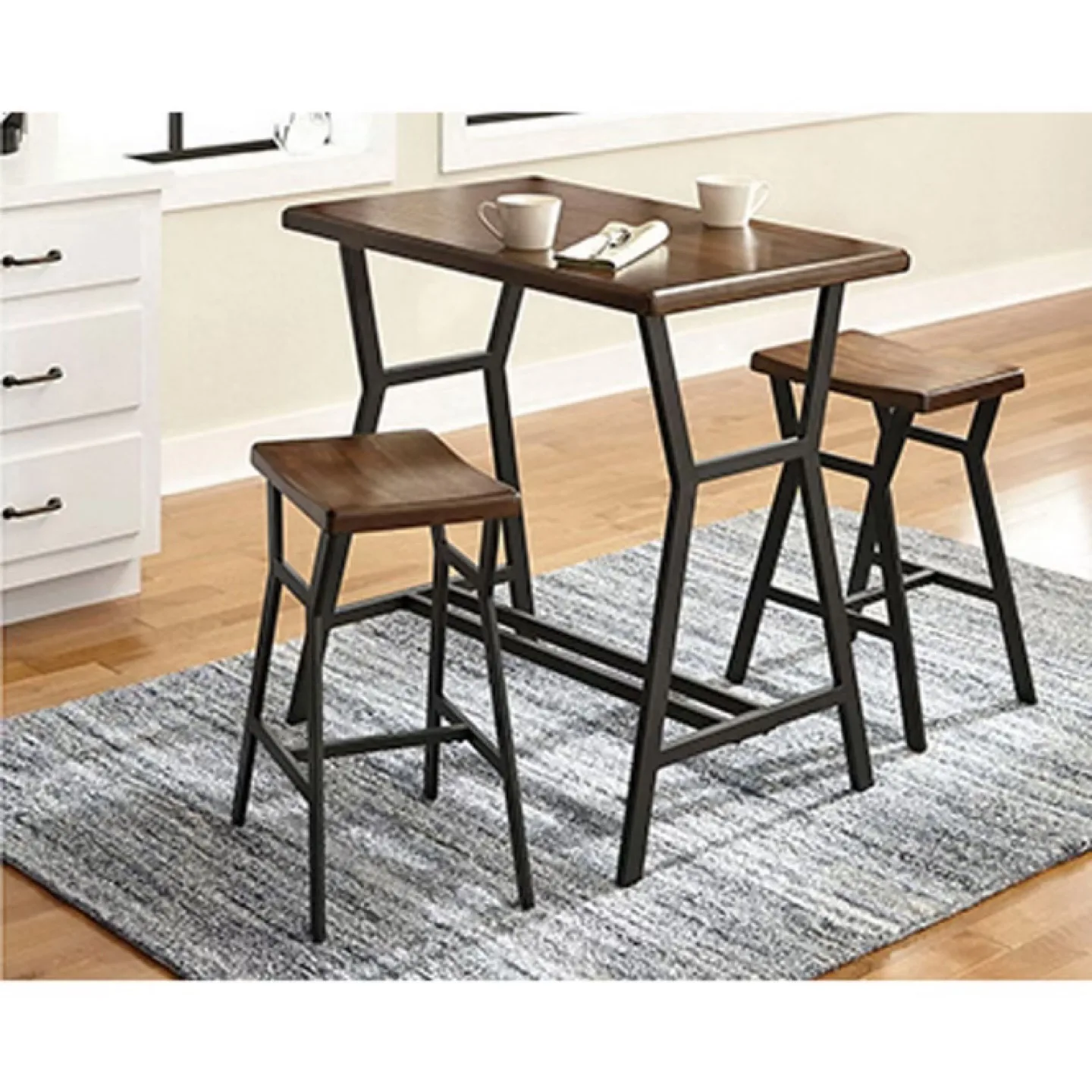 Modern Kitchen Island with Stools thumbnail