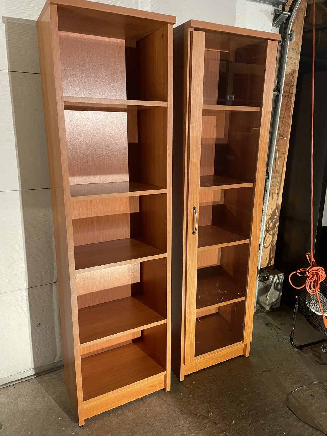 Set of Tall Wooden Bookcases - photo 2