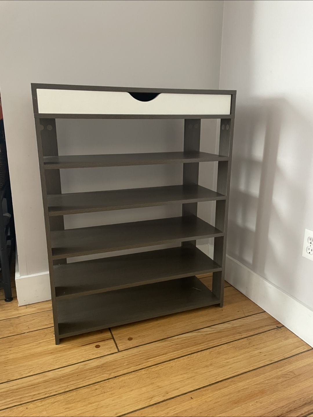 6-Shelf Shoe Rack with Drawer