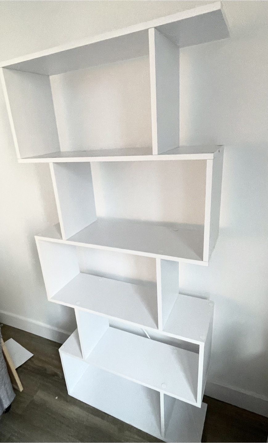White Abstract Bookshelf - photo 2