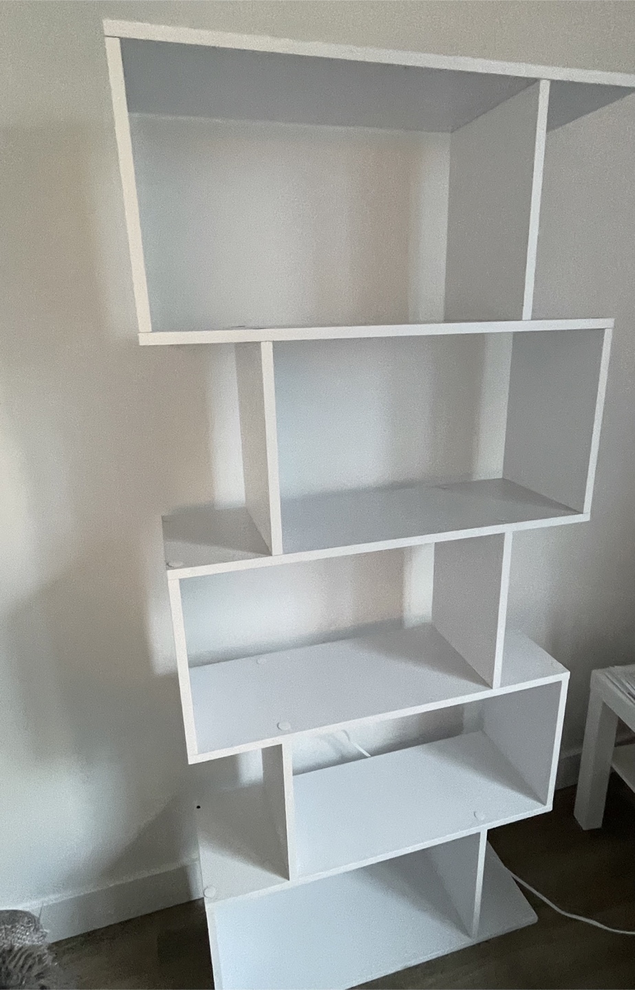 White Abstract Bookshelf - photo 3