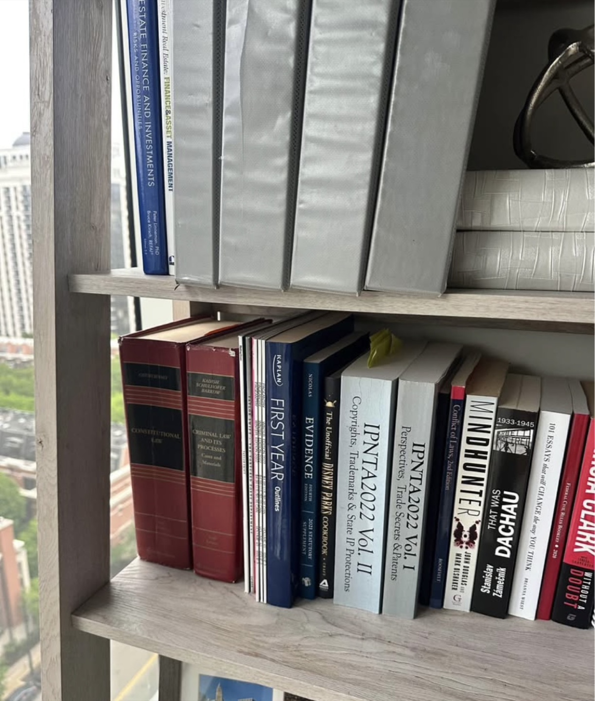 White Wash Wooden Bookshelf - photo 2