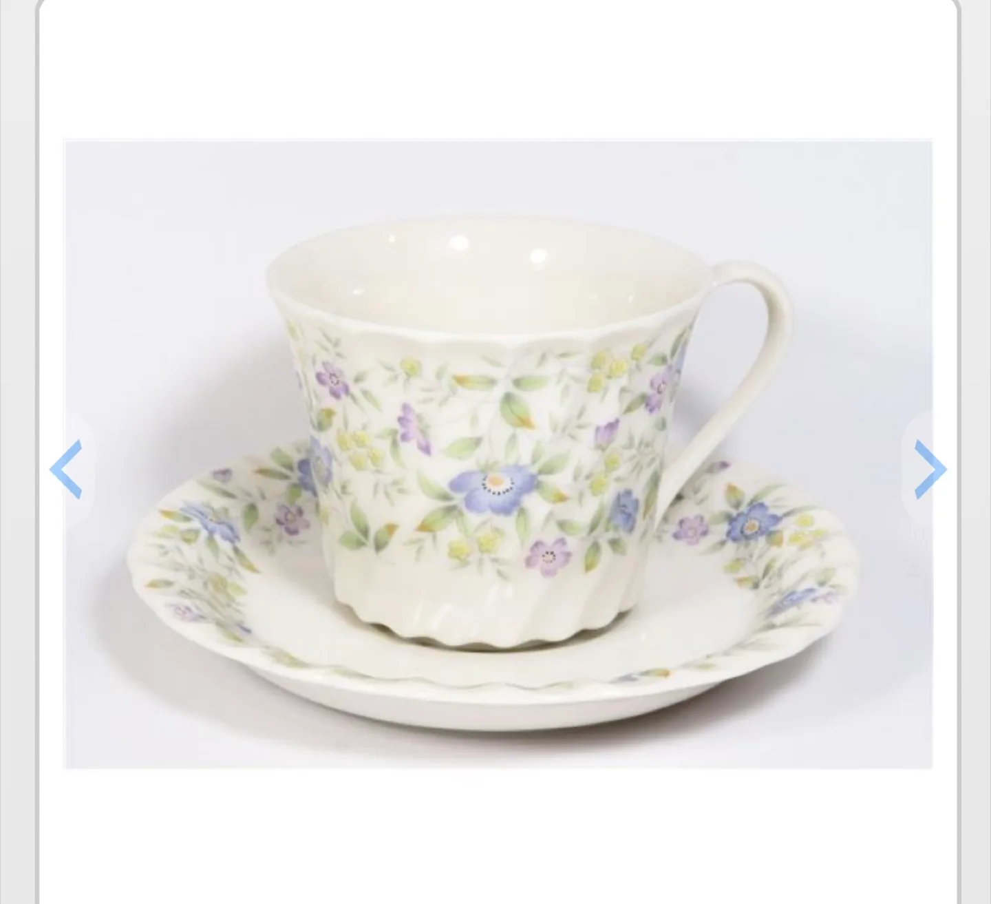 Vintage Teacup and Saucer Set plus Dessert plate image indicator(8)