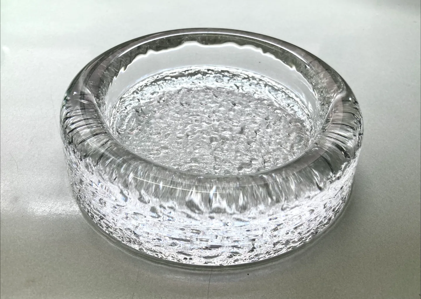 Vintage MCM Finnish Designer Art Glass Dish thumbnail