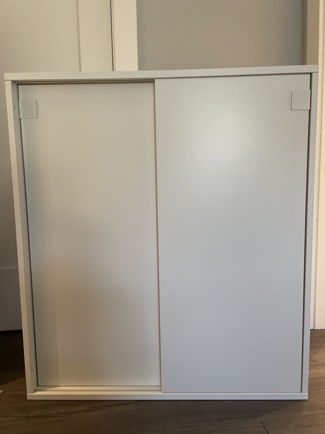 Ikea- White cabinet with sliding door