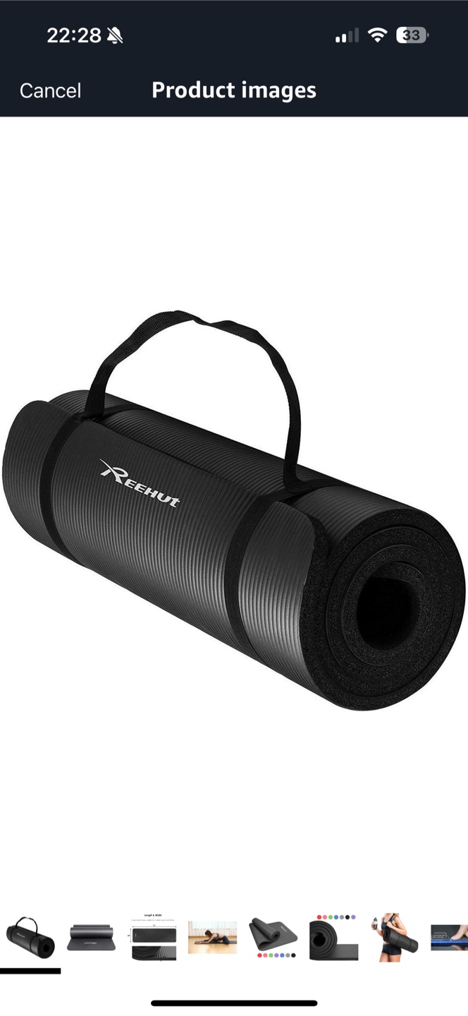 Reehut Black Yoga Mat - photo 2