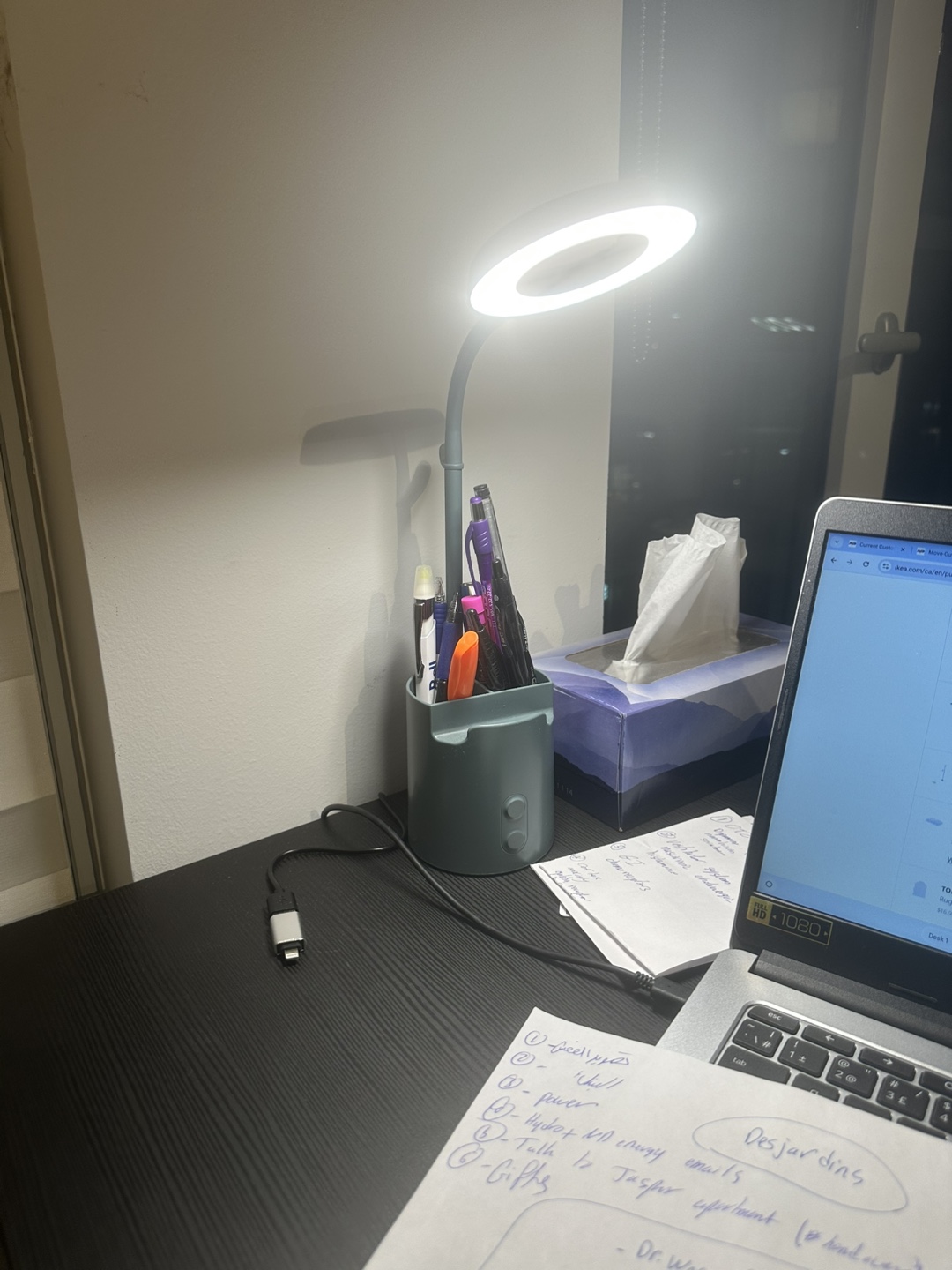 Desk Lamp with Pen Holder