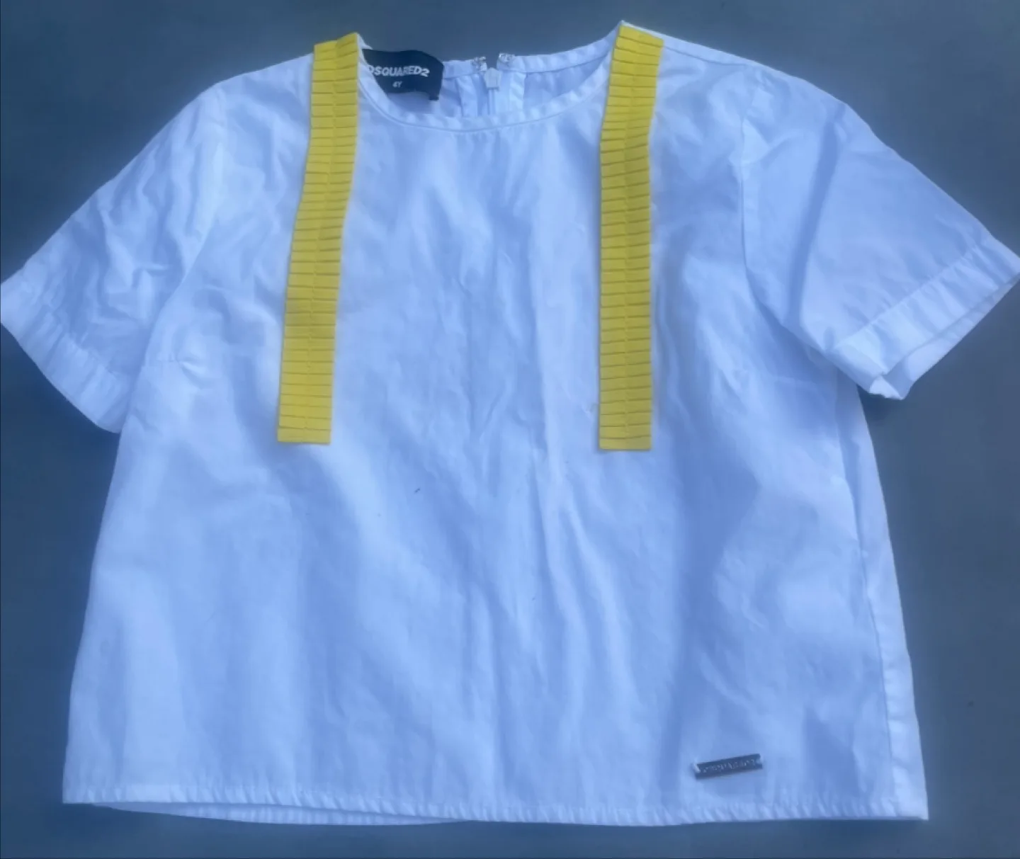 Dsquared2 White Shirt with Yellow Detail thumbnail