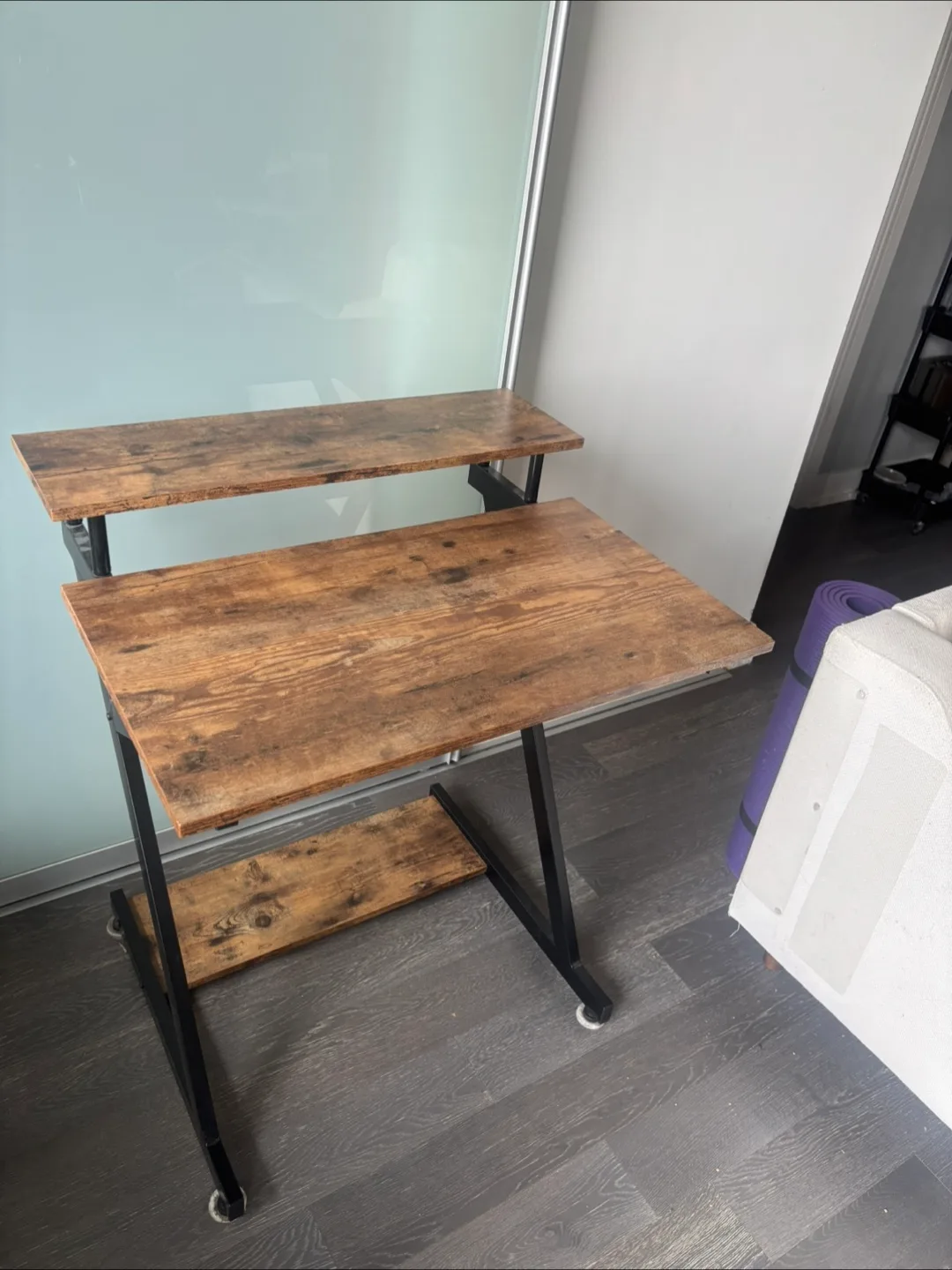 Condo sized Wooden Computer Desk image indicator(2)