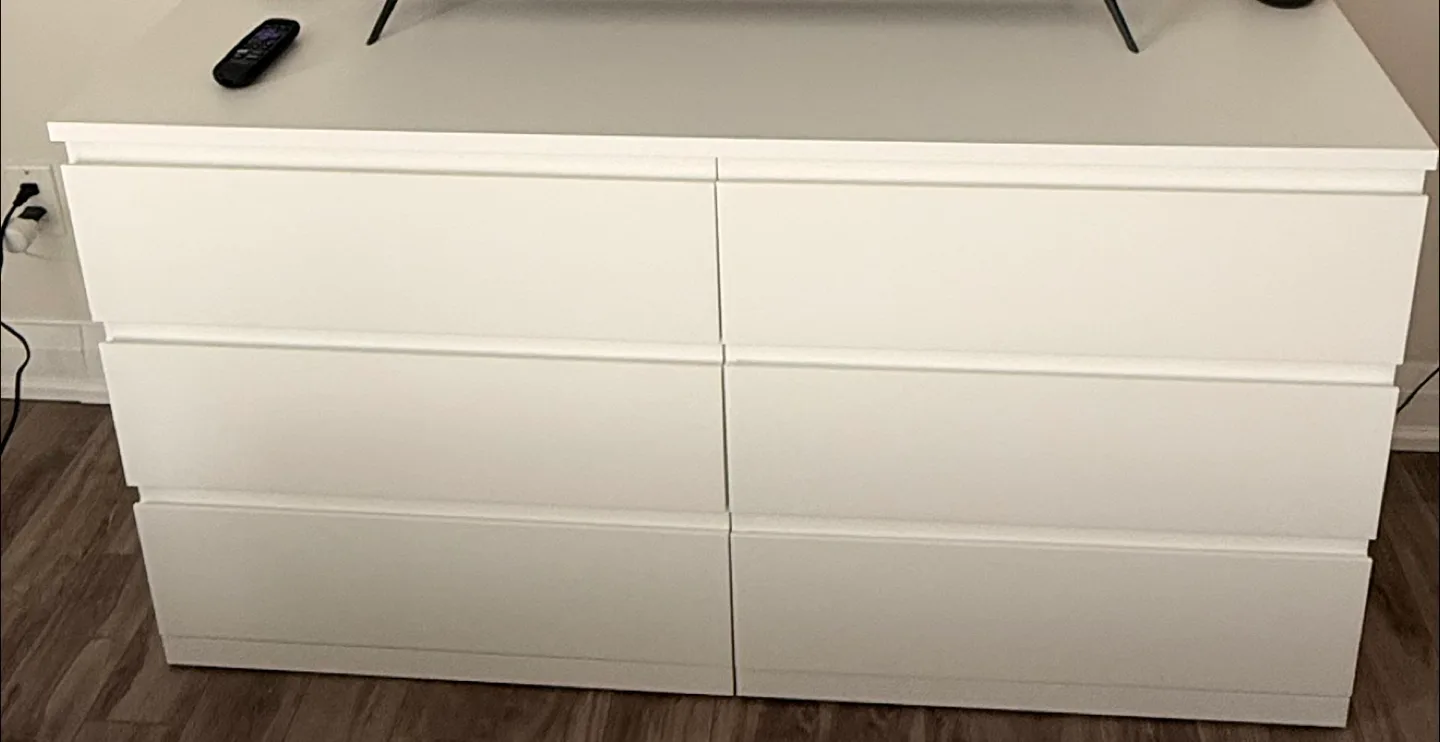 White Dresser with Six Drawers thumbnail