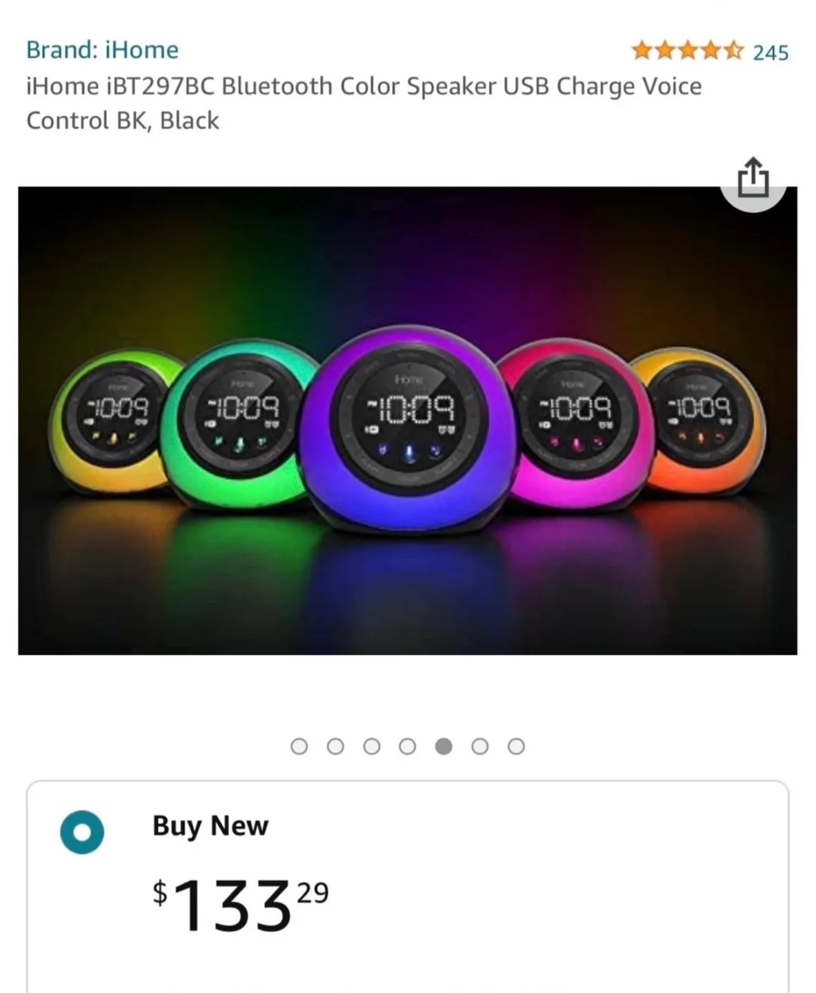 iHome Bluetooth Color Speaker Alarm Clock image indicator(4)