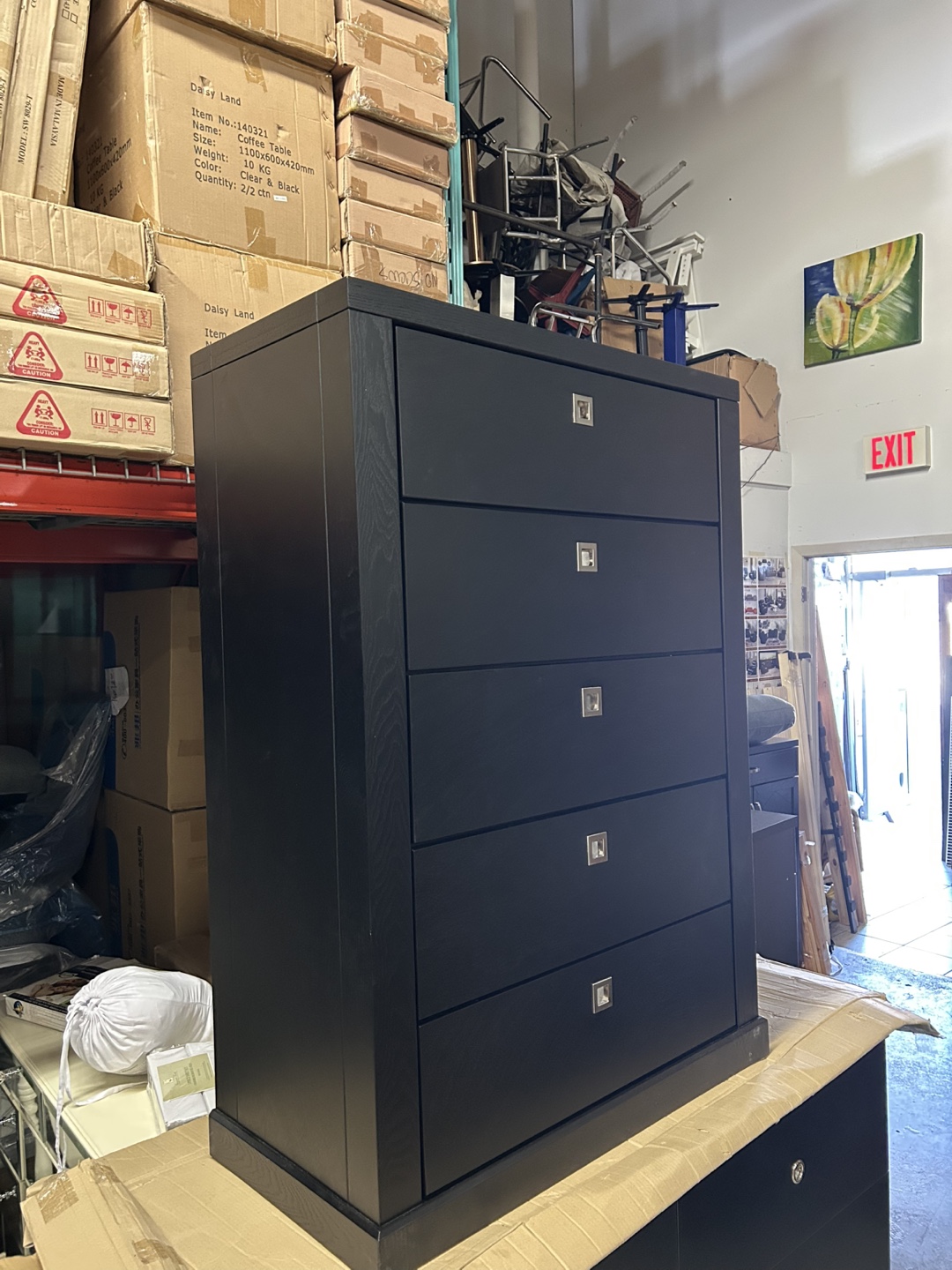 Closing sale—brand new Black Five-Drawer Chest