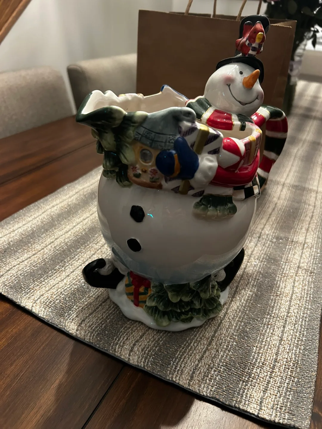 Fitz and Floyd Snowman Pitcher thumbnail