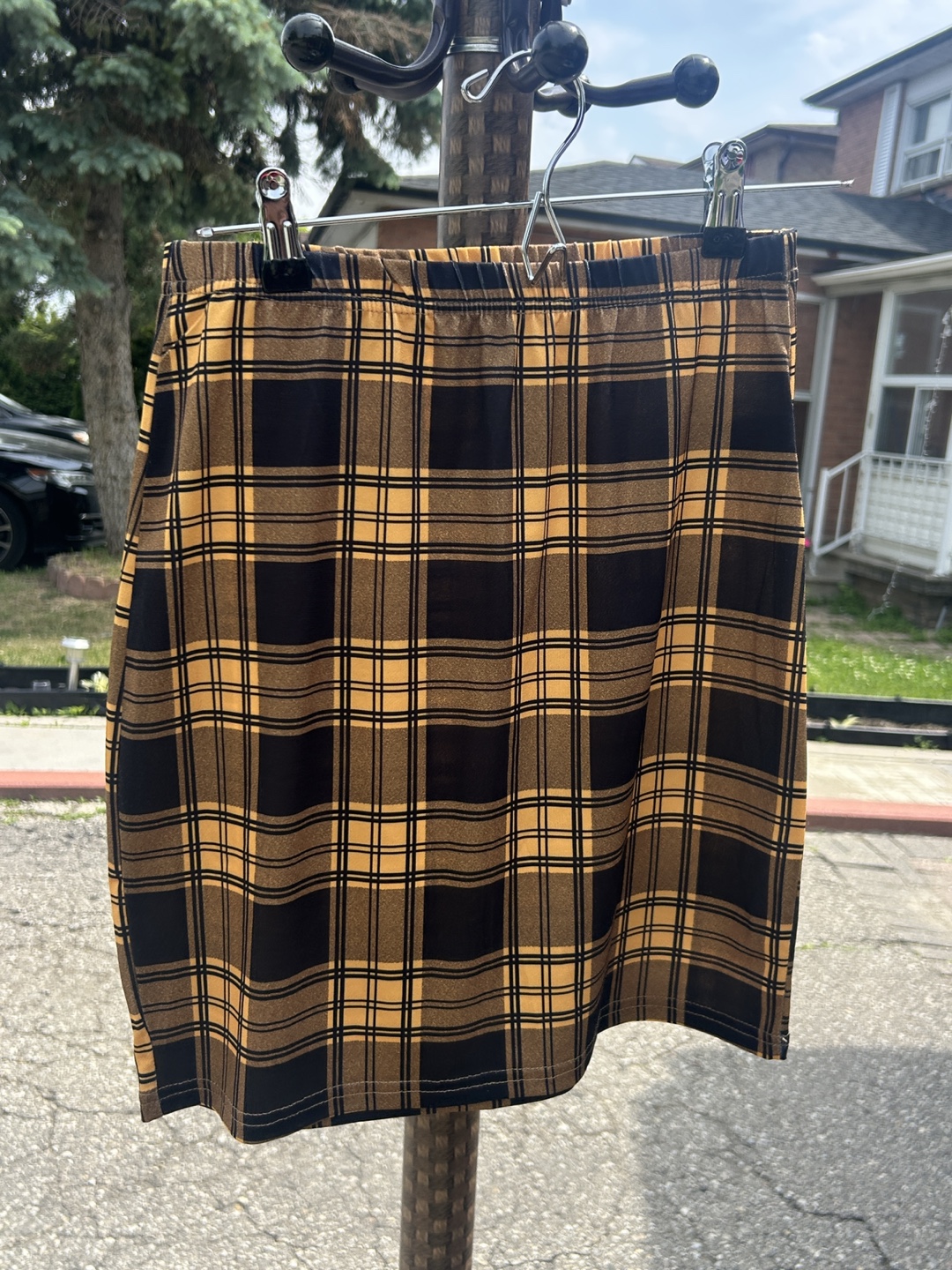 SHEIN Plaid Mini Skirt