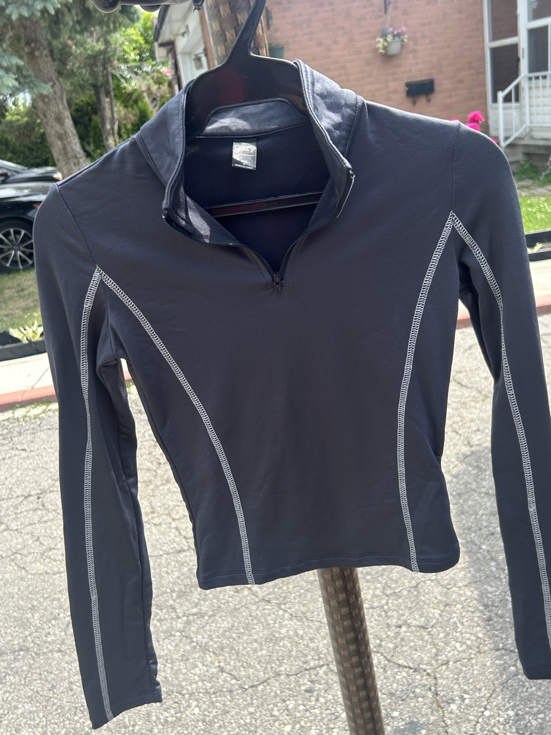 Dazy Long Sleeve Zip Up Top