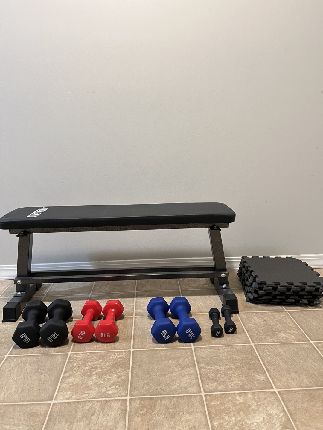 Weight Bench, Dumbbells, and Workout Accessories Bundle - photo 4
