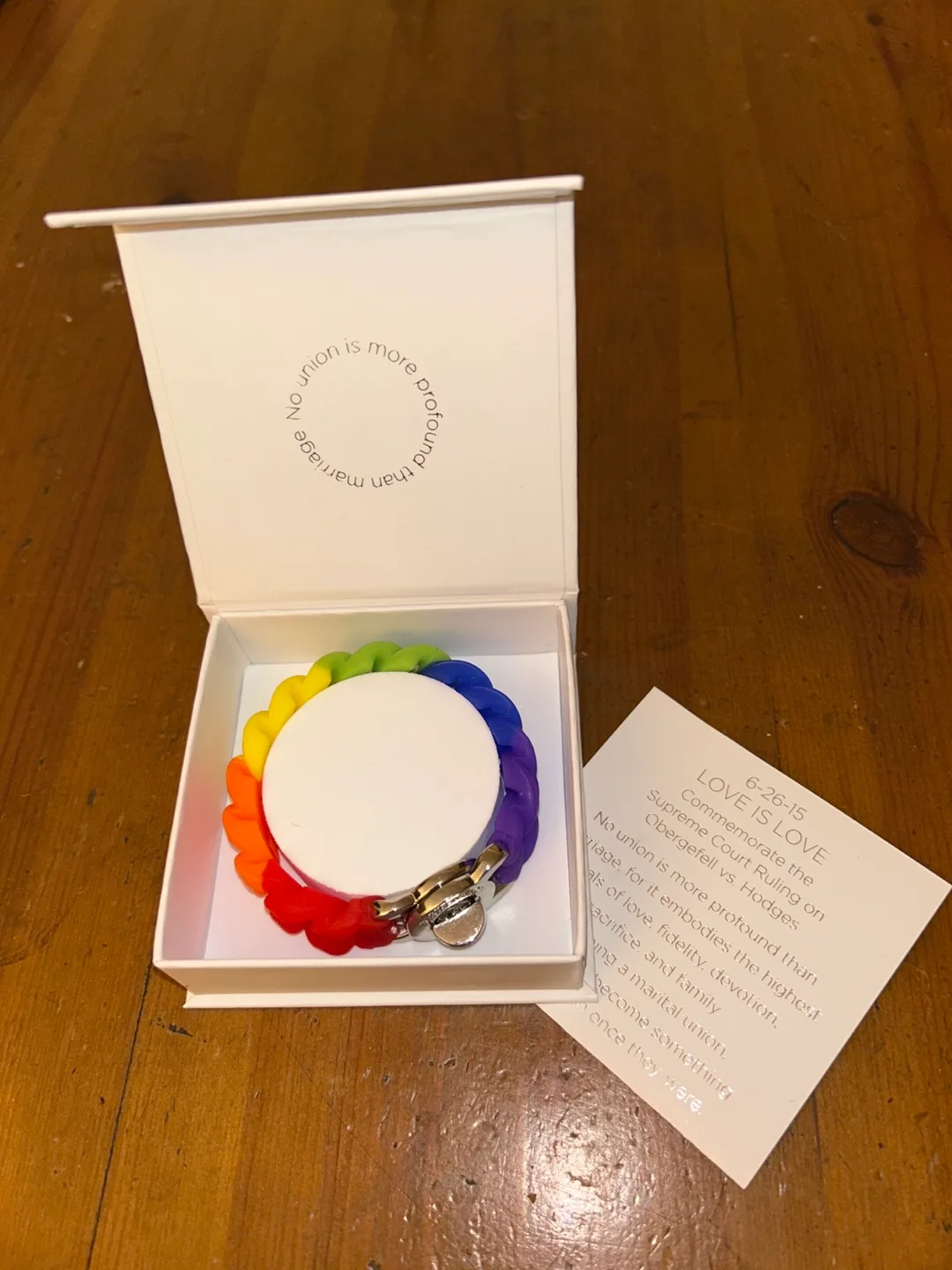 LOVE IS LOVE Collectible Pride Rainbow Bracelet image indicator(2)