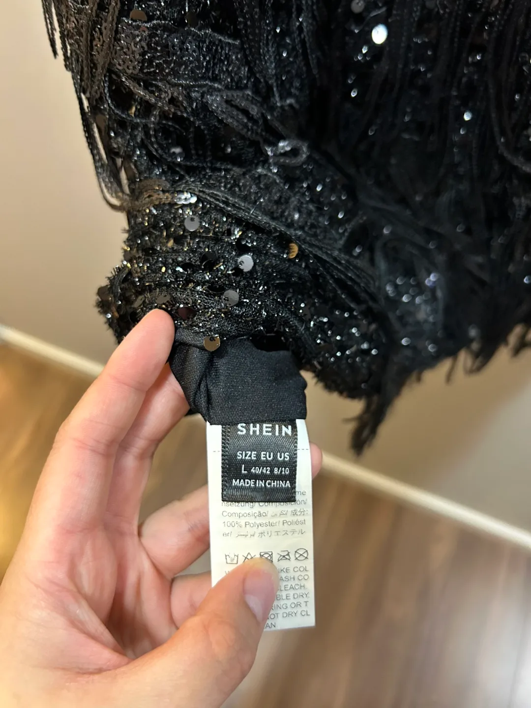 Black Sequin Fringe Dress image indicator(3)