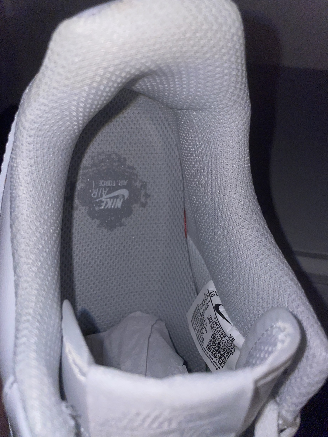 Nike Air Force 1 '07 White Sneakers - Size 10 - photo 3