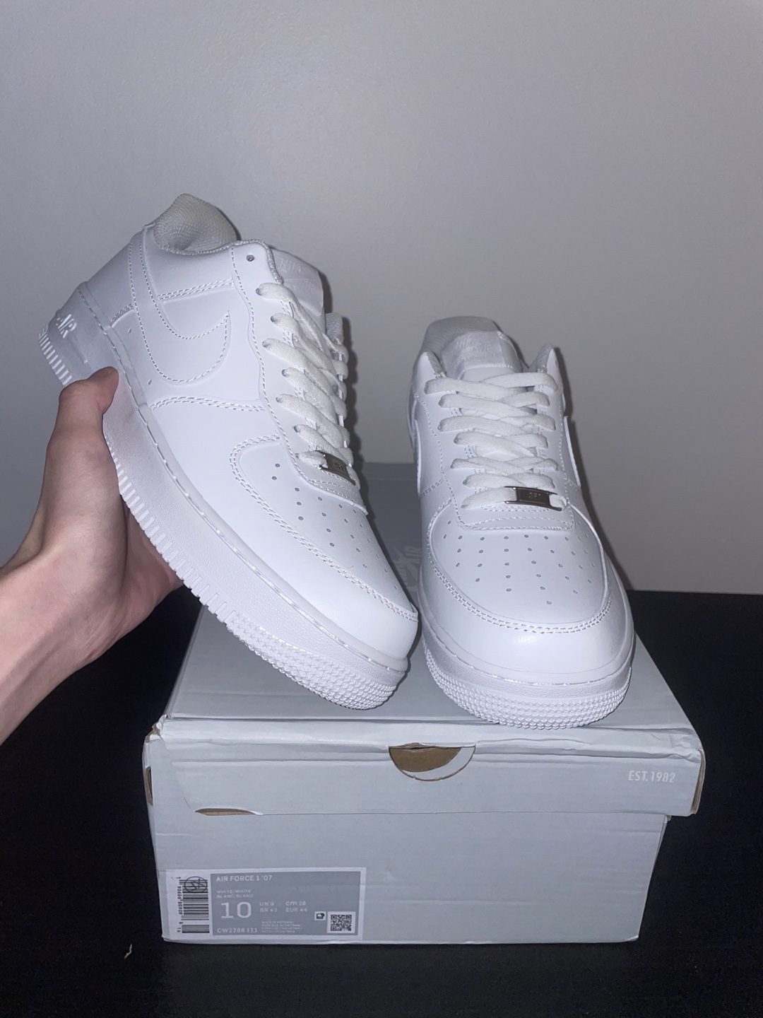 Nike Air Force 1 '07 White Sneakers - Size 10