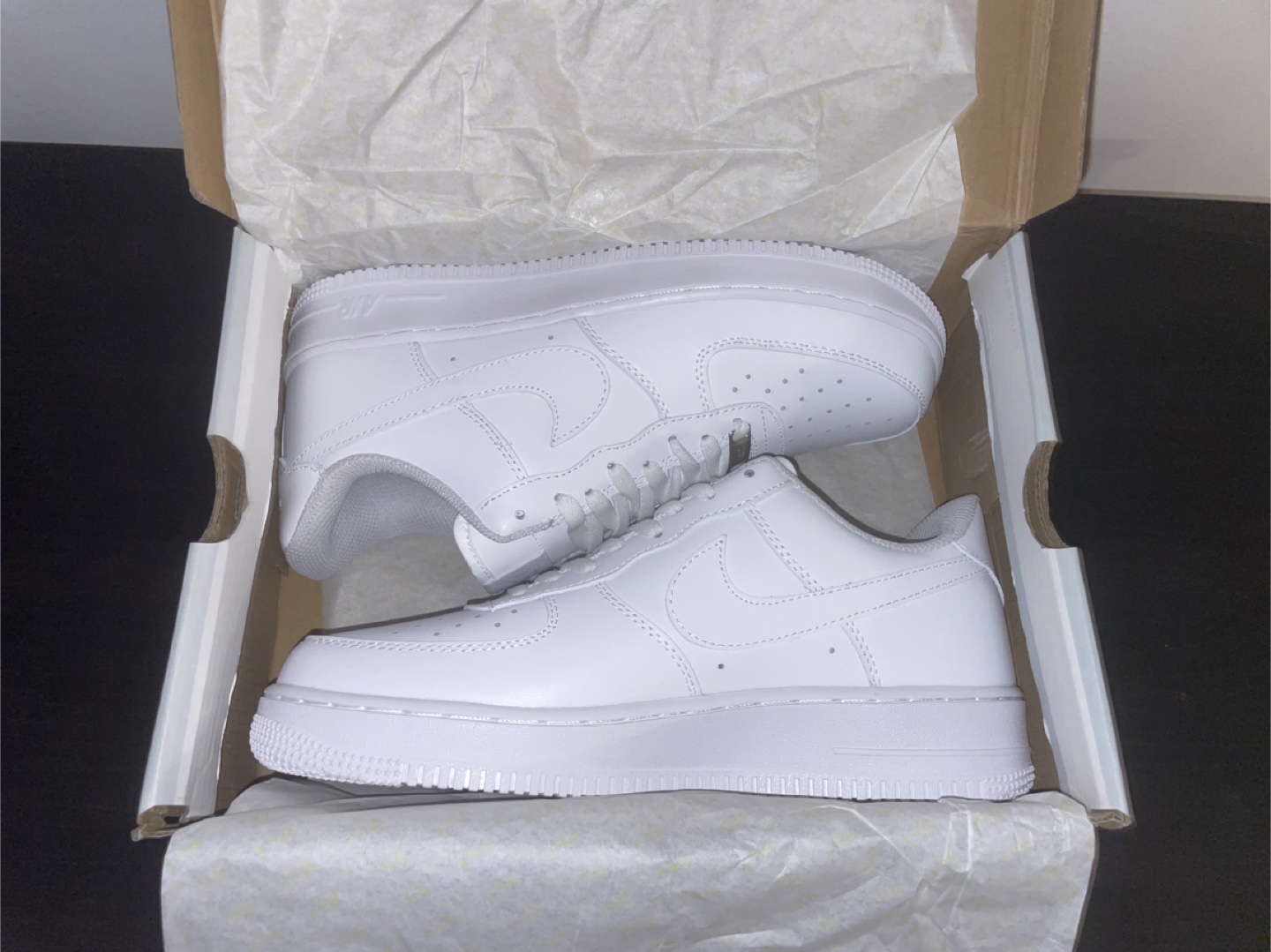 Nike Air Force 1 '07 White Sneakers - Size 10 - photo 2