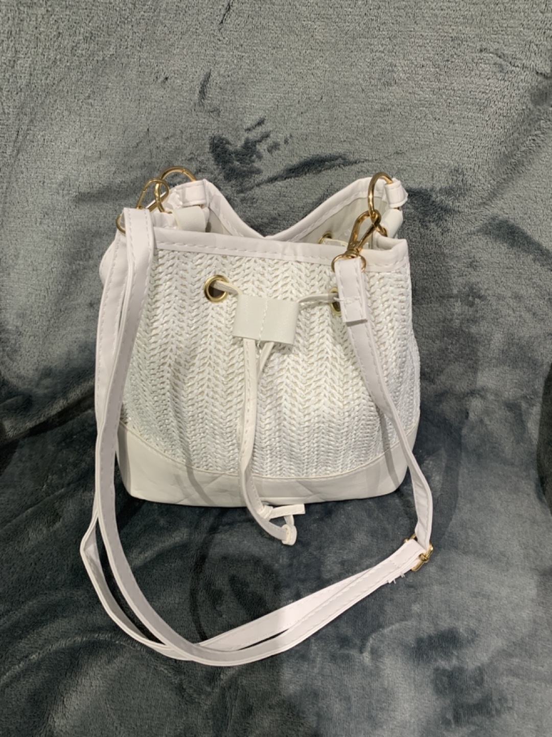 White Bucket Handbag