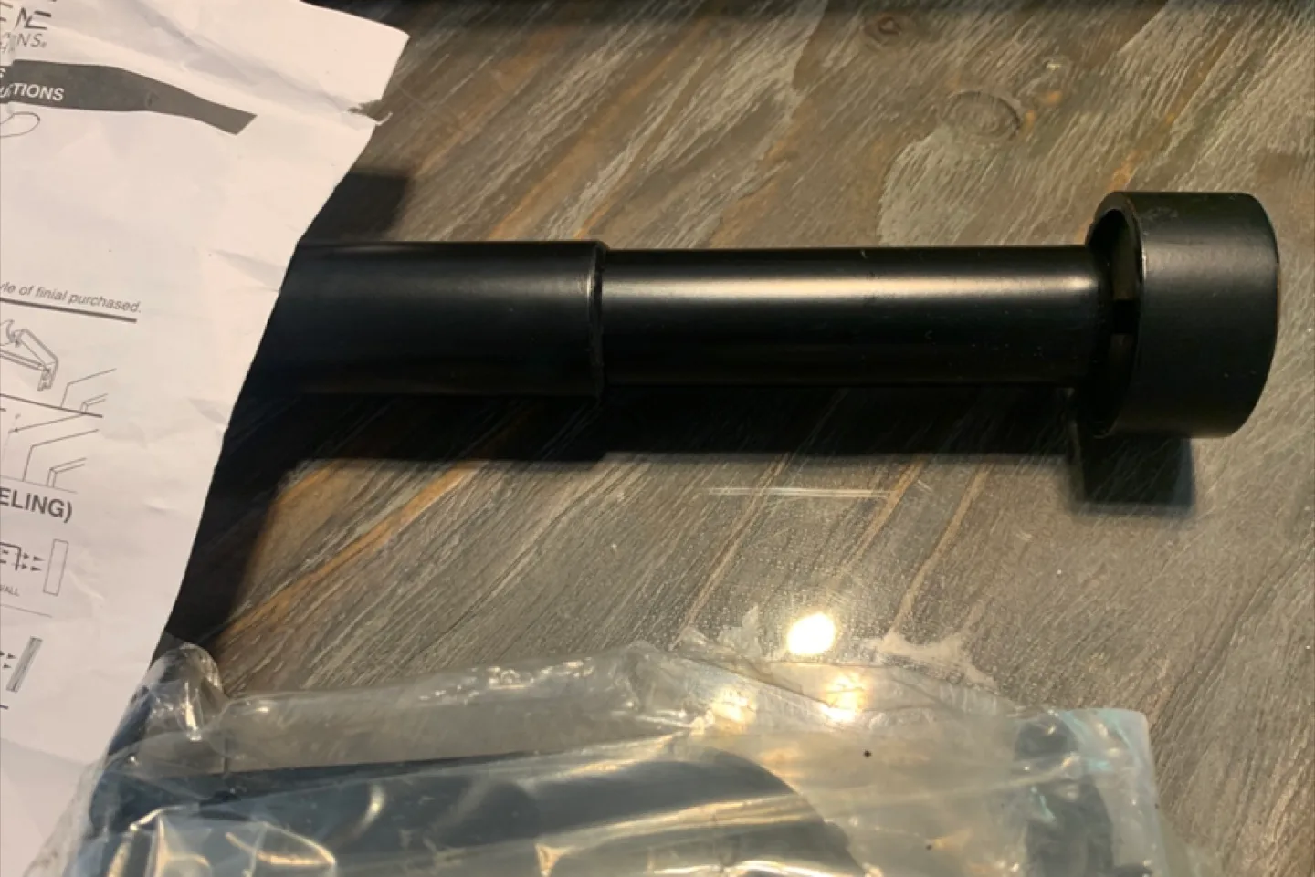 New Black Curtain Rod, 86” to 120” image indicator(4)