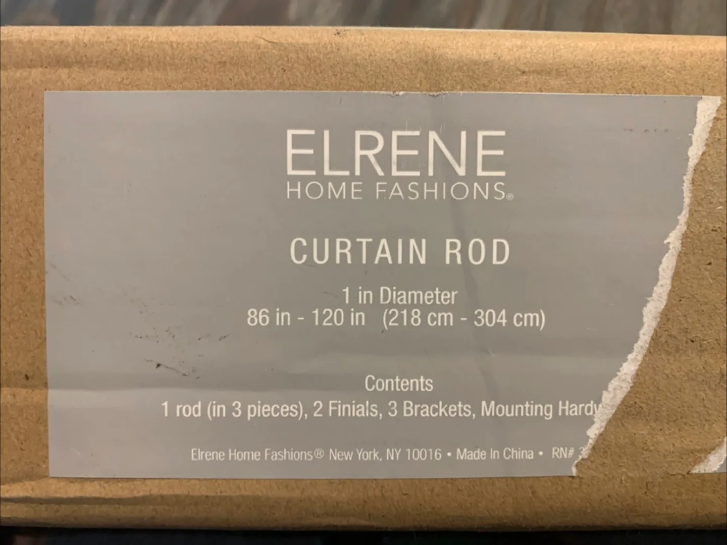 New Black Curtain Rod, 86” to 120” image indicator(9)