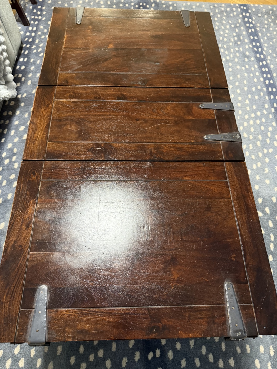 Wooden Crate & Barrel Storage Chest - photo 2