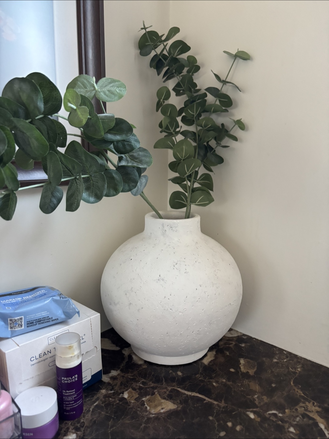 Crate & Barrel Matte White Vase
