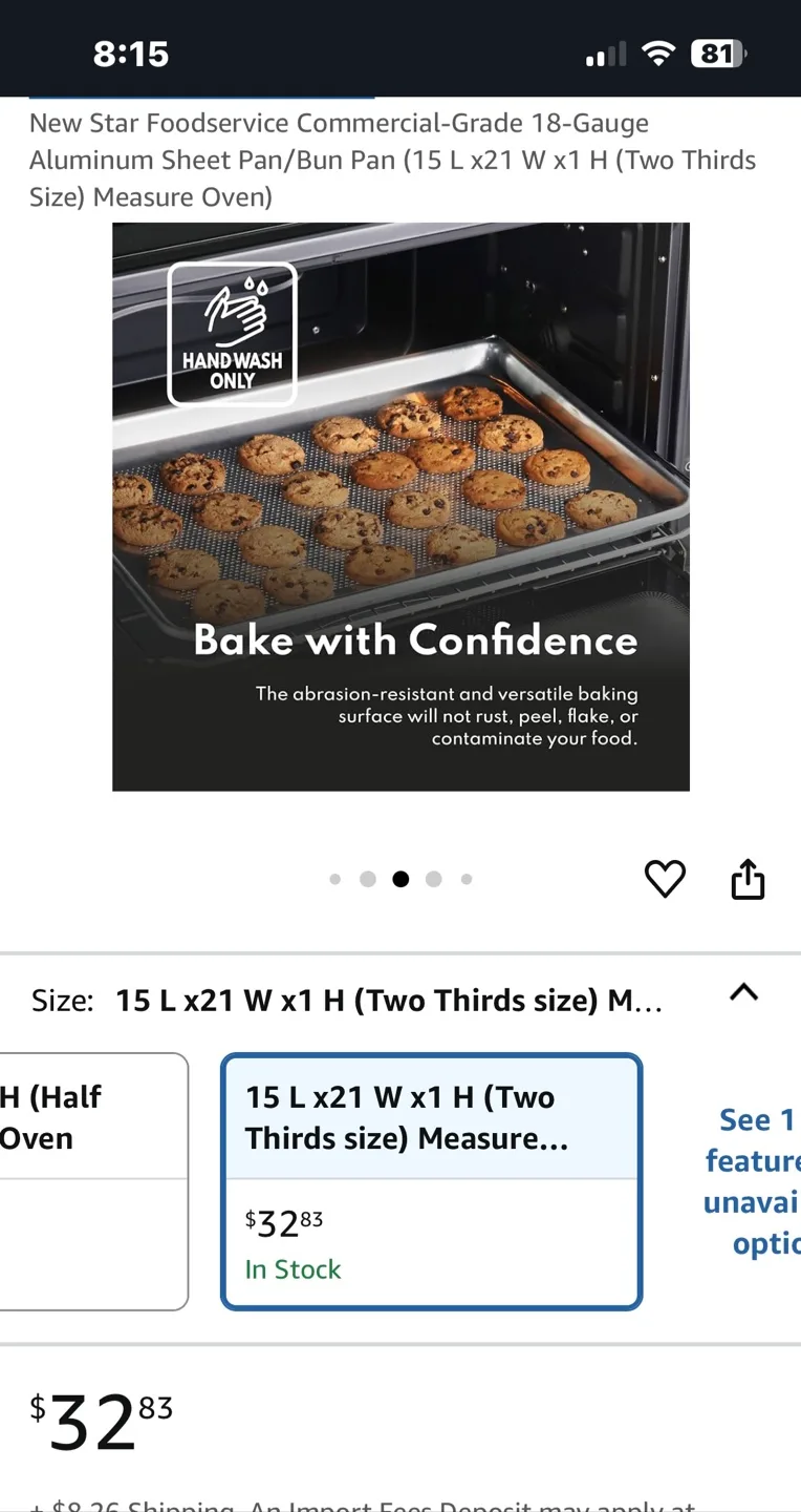 Sagetra 18 gauge Commercial Baking Sheet Pan image indicator(3)