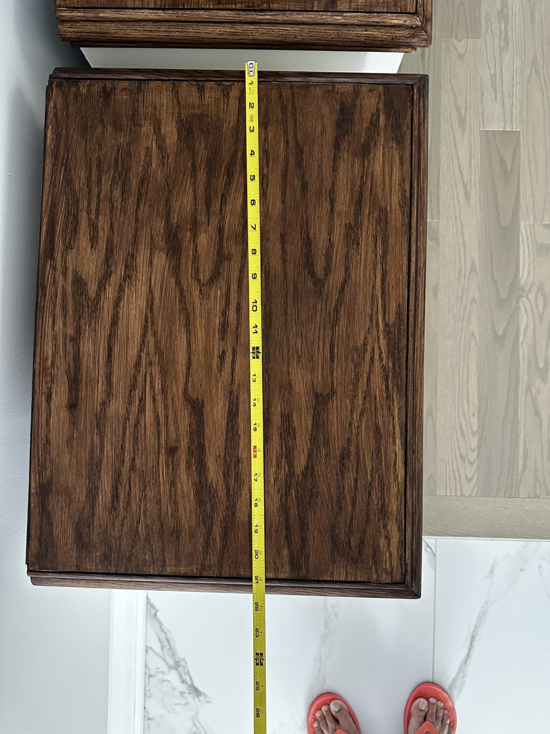 Solid wood Pair of White & Brown Night Stands - photo 3