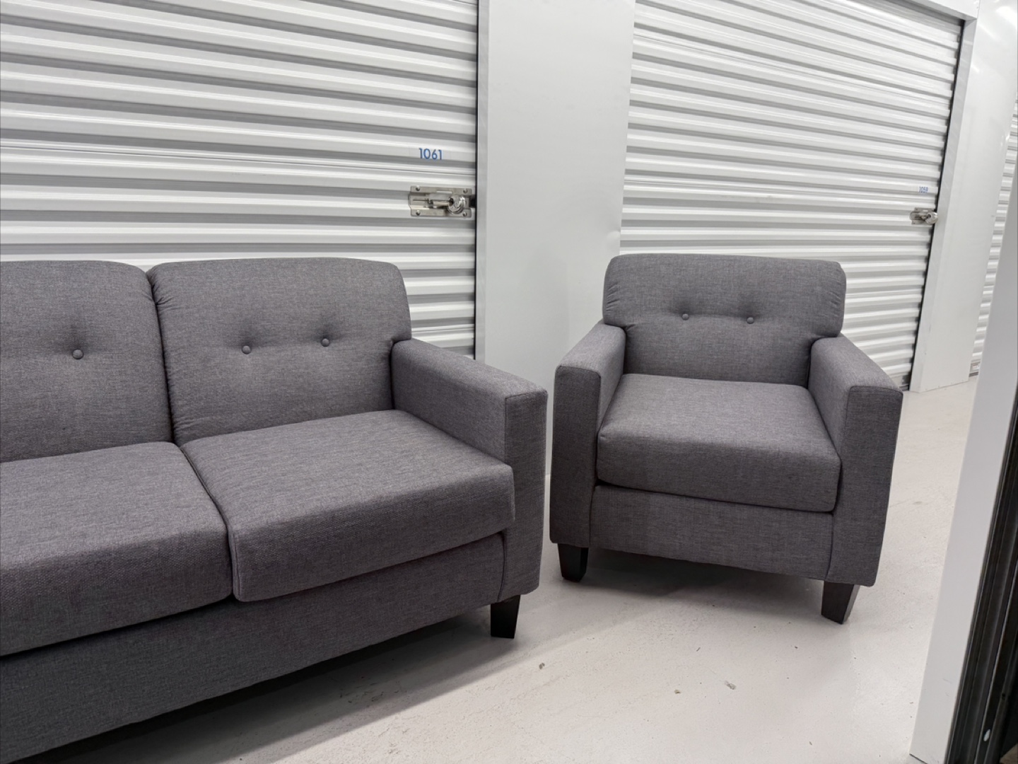 Grey Sofa and Armchair Set - photo 2