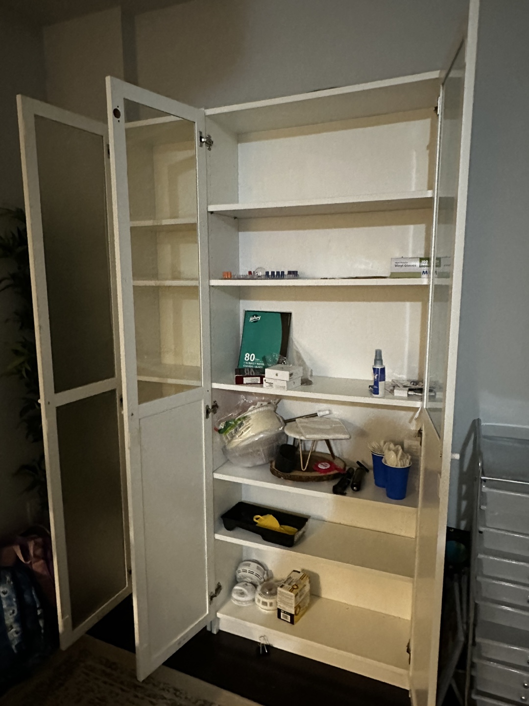 IKEA White Glass Door Cabinet - photo 3