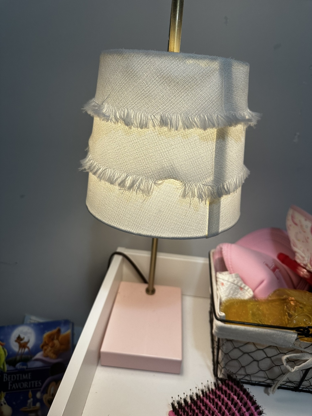 Table Lamp with Fringed Shade - photo 2