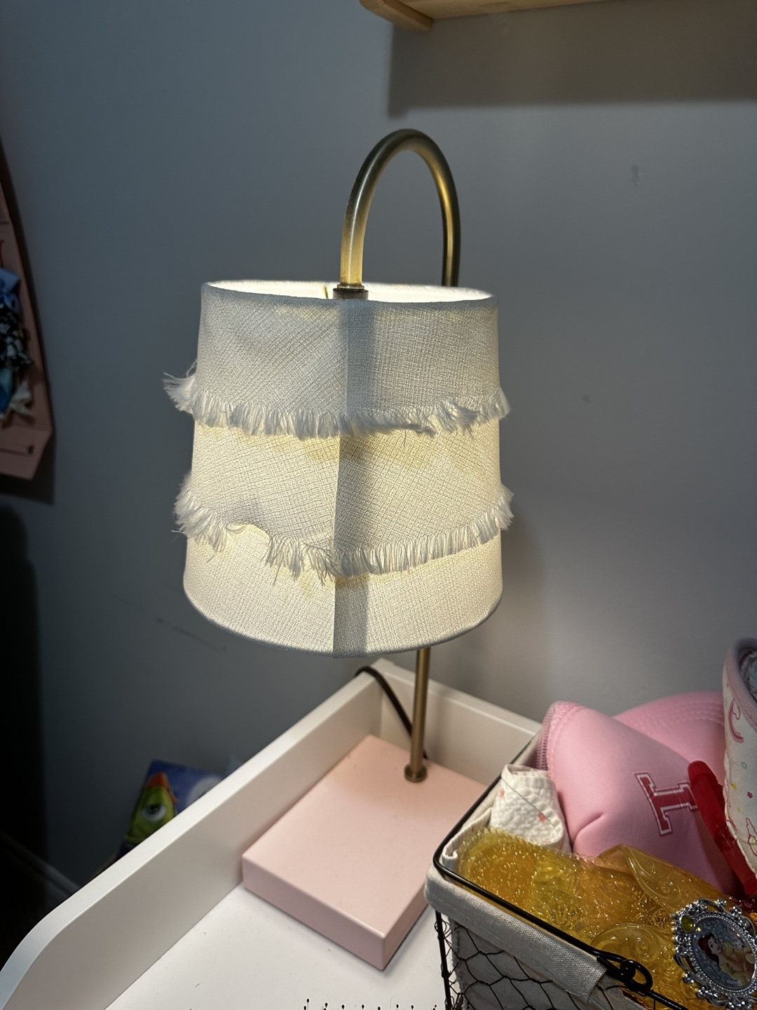 Table Lamp with Fringed Shade