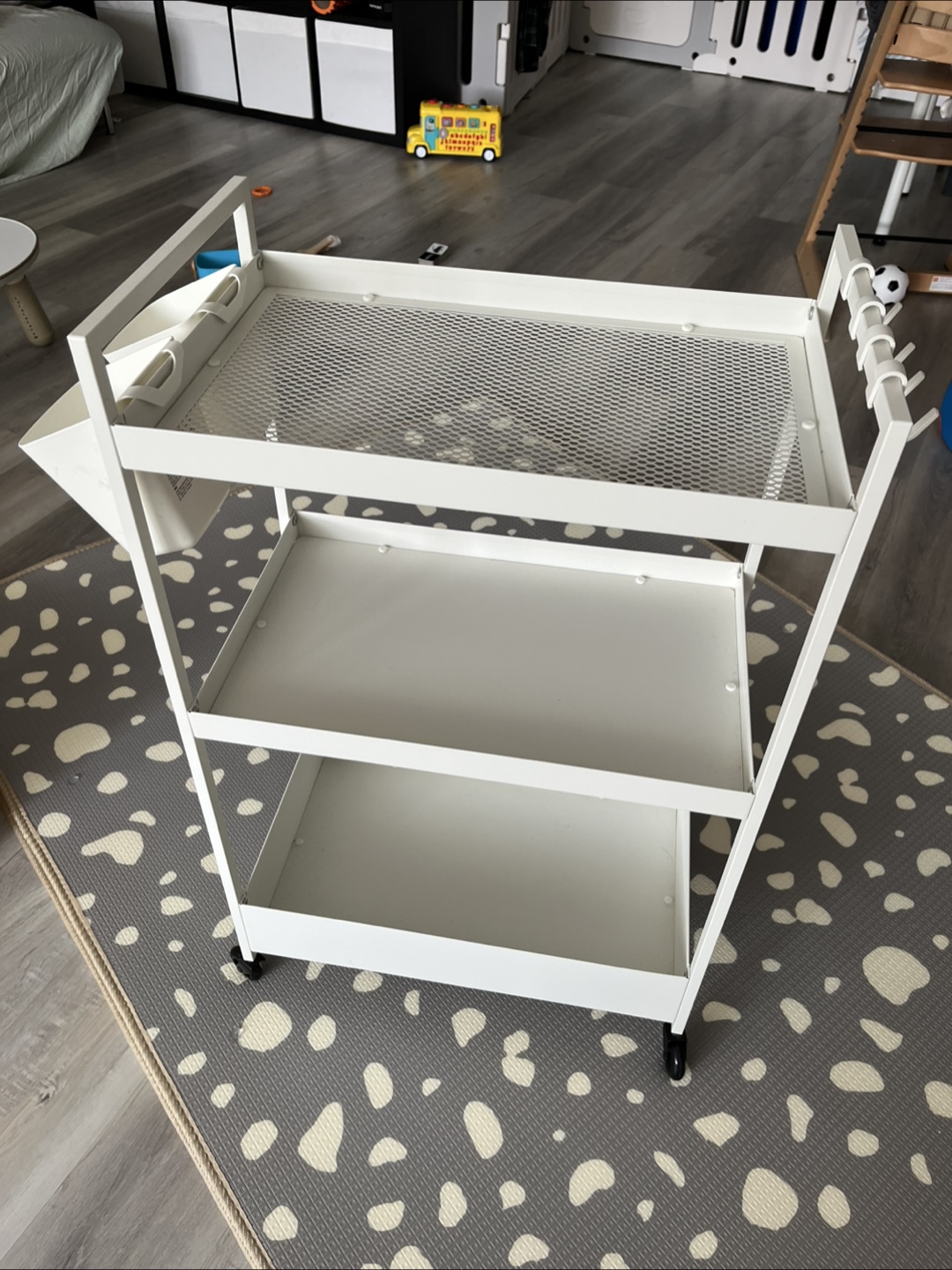 White Rolling Cart