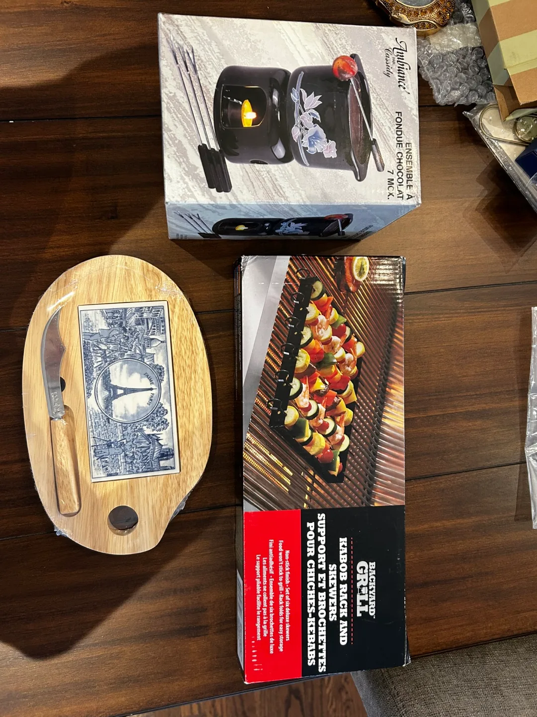 Fondue Set, Kabob Rack, and Serving Board thumbnail