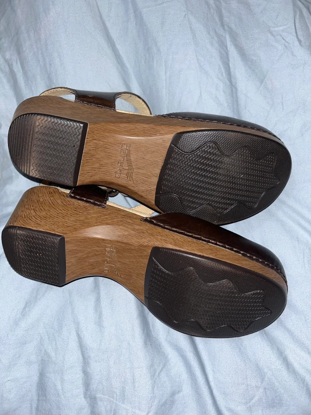 Dansko Brown Leather Clog Mary Jane Sandals NEW SZ 39 image indicator(3)